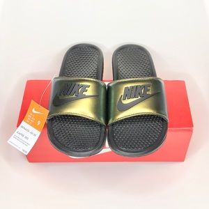nike benassi green